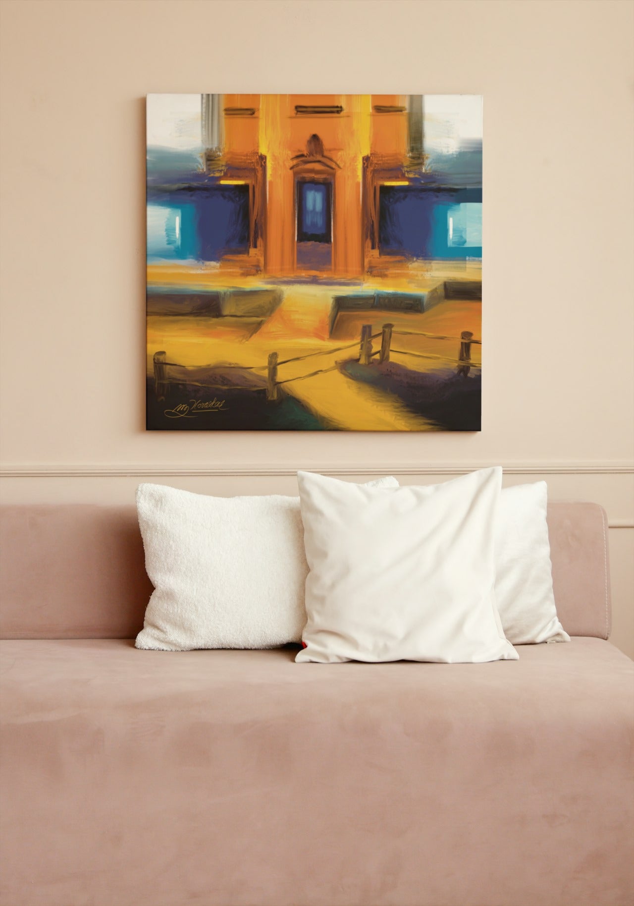 Door to Destiny Painting - Square Canvas Artwork - Modern Art - Abstract