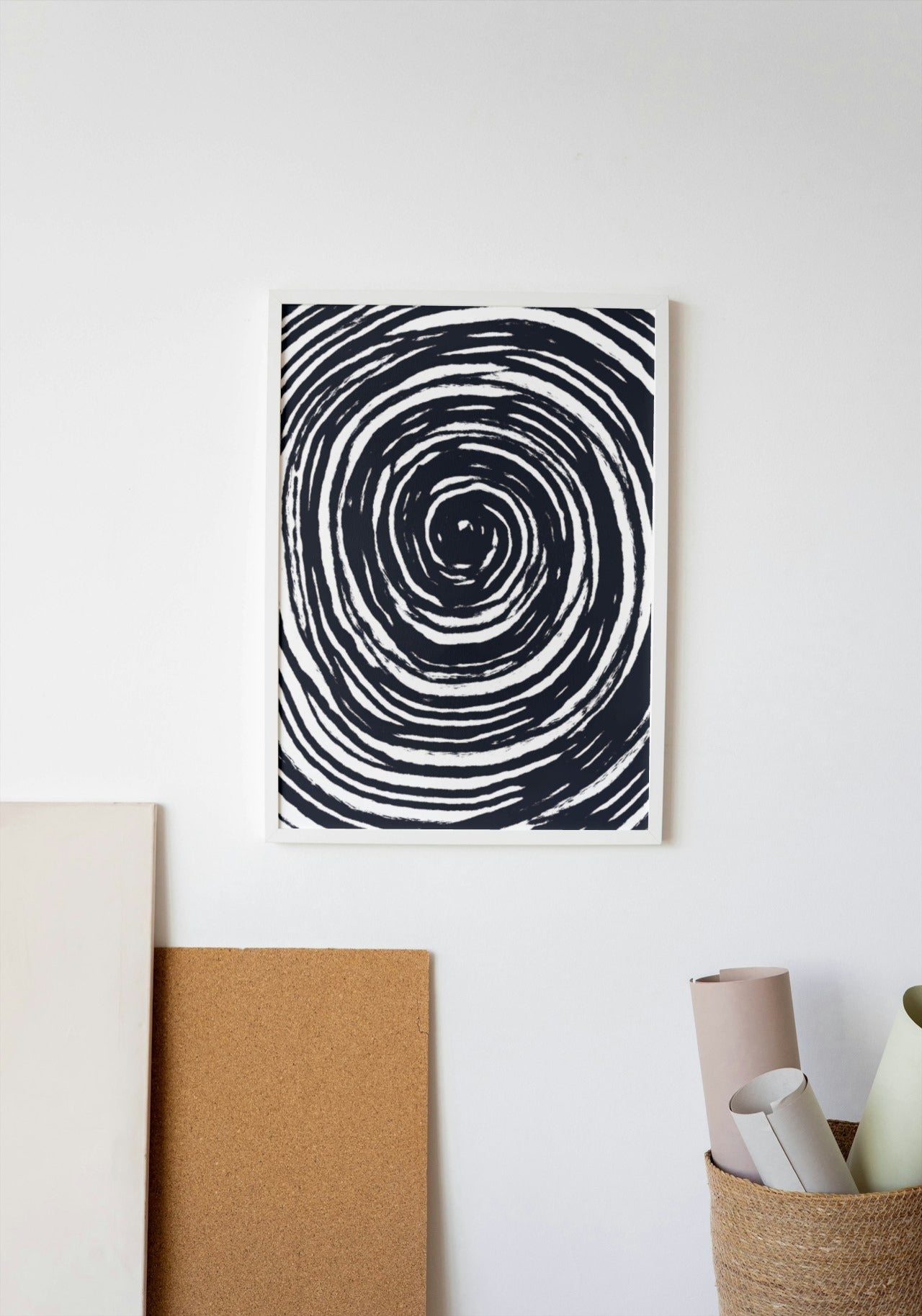 Optical Illusion - Modern Simple Artwork - Modern Art - Abstract Black and White