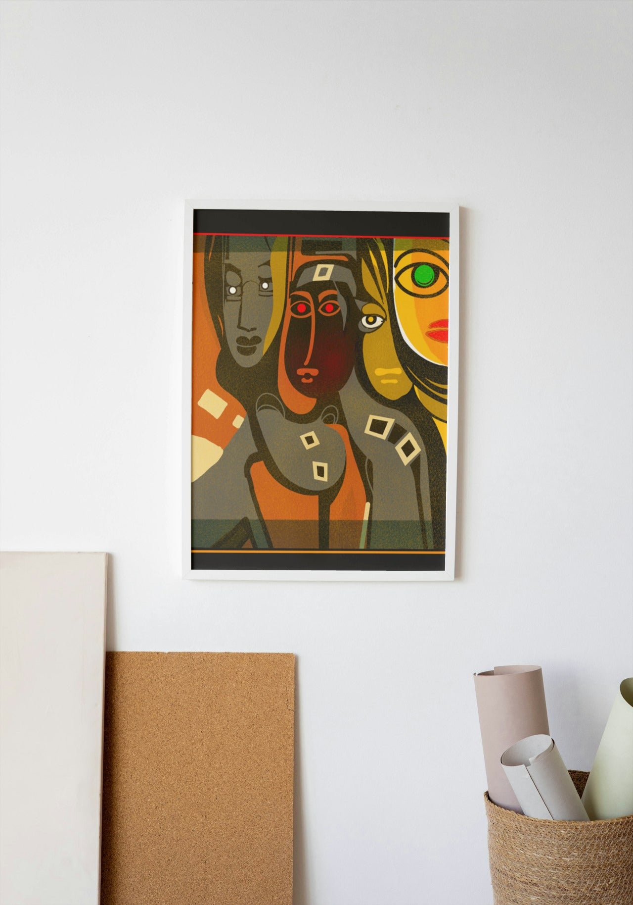 Modern People - Innocent Men Women - Face Art - Abstract Painting