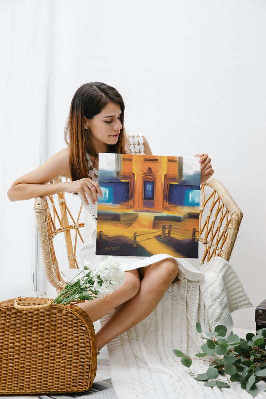 Door to Destiny Painting - Square Canvas Artwork - Modern Art - Abstract